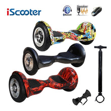Load image into Gallery viewer, IScooter hoverboard 10 inch Bluetooth 2 Wheel Self balancing Electric Scooter two Smart Wheel with Remote key And LED Skateboard