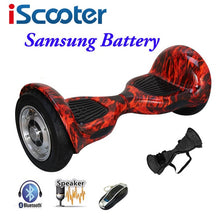 Load image into Gallery viewer, IScooter hoverboard 10 inch Bluetooth 2 Wheel Self balancing Electric Scooter two Smart Wheel with Remote key And LED Skateboard