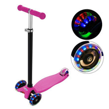 Load image into Gallery viewer, Colorful Flash Roller Scooter Skating cricket New Aluminum Alloy Kick Scooter T Style Handle Bar Best Gifts for Children Kids