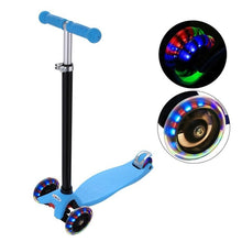 Load image into Gallery viewer, Colorful Flash Roller Scooter Skating cricket New Aluminum Alloy Kick Scooter T Style Handle Bar Best Gifts for Children Kids
