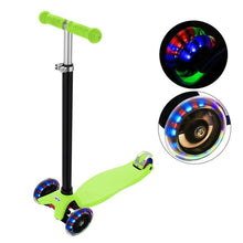Load image into Gallery viewer, Colorful Flash Roller Scooter Skating cricket New Aluminum Alloy Kick Scooter T Style Handle Bar Best Gifts for Children Kids