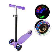 Load image into Gallery viewer, Colorful Flash Roller Scooter Skating cricket New Aluminum Alloy Kick Scooter T Style Handle Bar Best Gifts for Children Kids